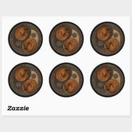 Pegatinas de Rhodesian Ridgeback celtas Yin‑Yang