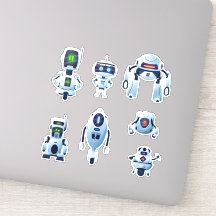 Pegatinas de Robots Vinyl