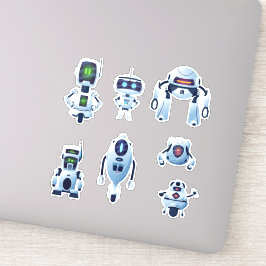 Pegatinas de Robots Vinyl