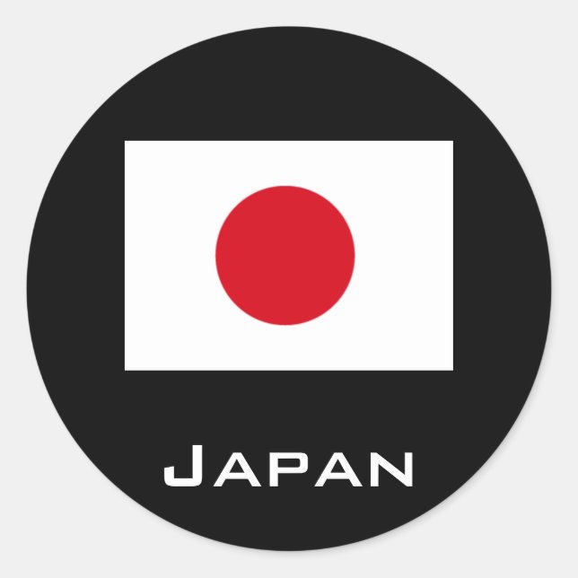 Pegatinas de roca de la bandera de Japón (Anverso)