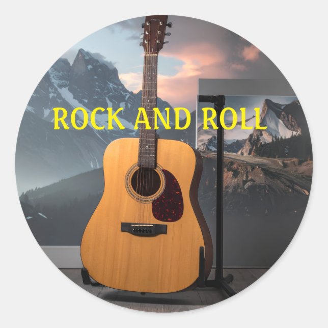 Pegatinas de Rock and Roll (Anverso)