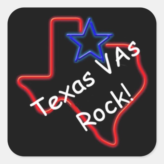 Pegatinas de rock de Texas (Anverso)