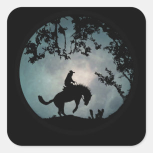 Pegatinas de Rodeo Cowboy de Rider Brunc Bucking H