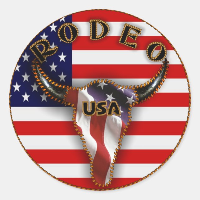 Pegatinas de Rodeo Stars & Stripes (Anverso)