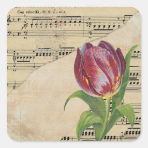 Pegatinas de Romance Tulips, música victoriana de 