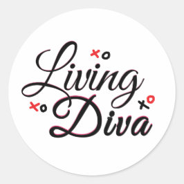 Pegatinas de Ronda Clásica de Living Diva