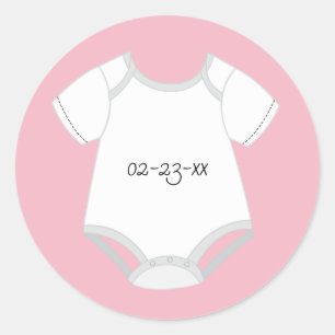 Pegatinas de ropa de bebé con fecha de vencimiento