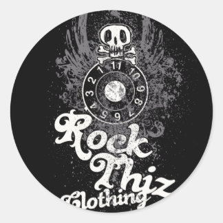 Pegatinas de ropa Rock Thiz Skull y Números
