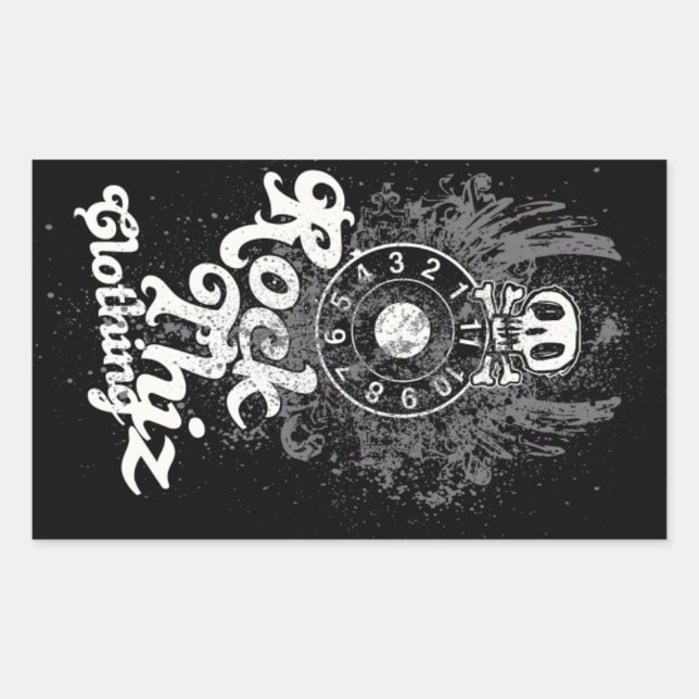 Pegatinas de ropa Rock Thiz Skull y Números #2 (Anverso)