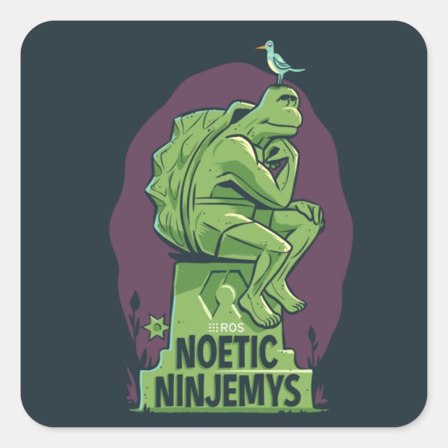 PEGATINAS de ROS Noetic Ninjemys (Anverso)