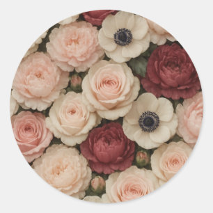 Pegatinas de Rosas Peonías y Anémonas