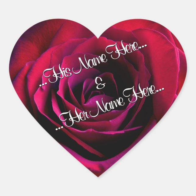 Pegatinas de Rosas Rojas Rosas románticos pegatina (Anverso)