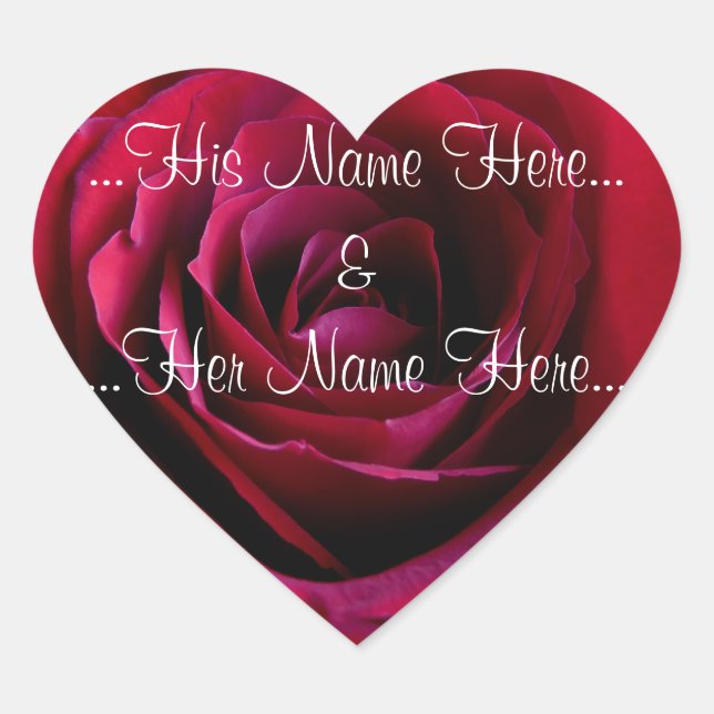 Pegatinas de Rosas Rojas Rosas románticos pegatina (Anverso)