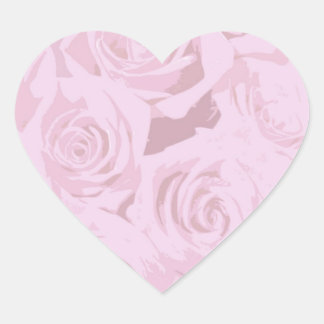 Pegatinas de rosas rosadas y lavanda pálida