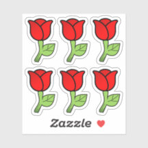 Pegatinas de Roses Rojos