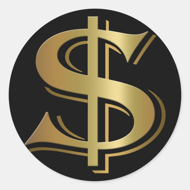 Pegatinas de Rótulo en dólares (Anverso)