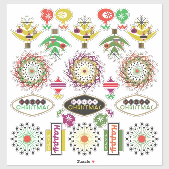 Pegatinas de Rótulos de vacaciones (Hoja)