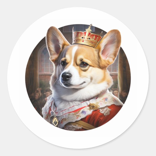 Pegatinas de Royal Corgi Dog (Anverso)