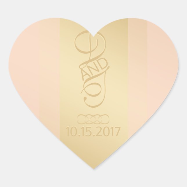 Pegatinas de Rubor Gold Heart (Anverso)