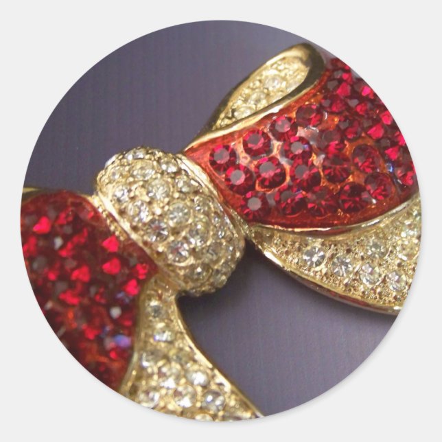 Pegatinas de Ruby Diamante de imitación Bow (Anverso)