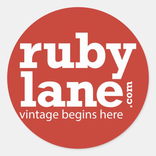 Pegatinas de Ruby Lane Round (Anverso)