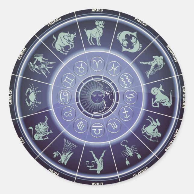 pegatinas de ruedas de astrología (Anverso)