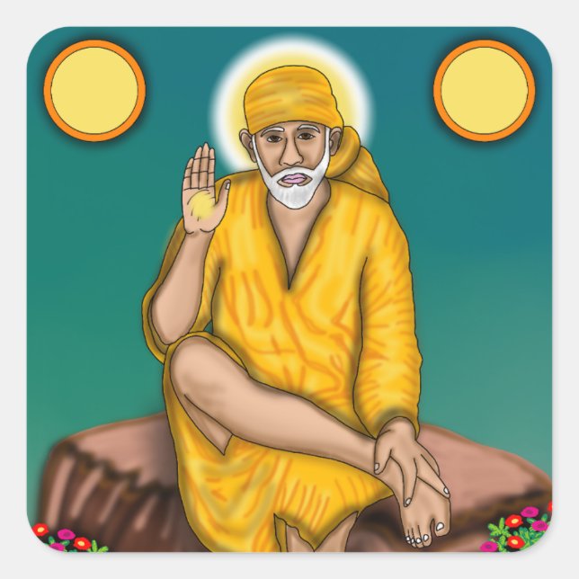 Pegatinas de Sai Baba (Anverso)