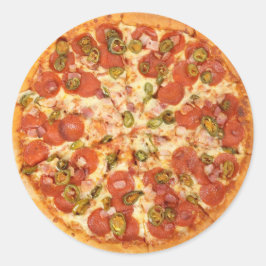 Pegatinas de salchicha y aceitunas verdes de pizza