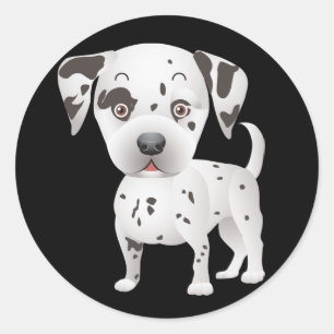 Pegatinas de saludo de cachorro dálmata