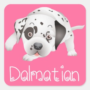 Pegatinas de saludo de cachorro dálmata