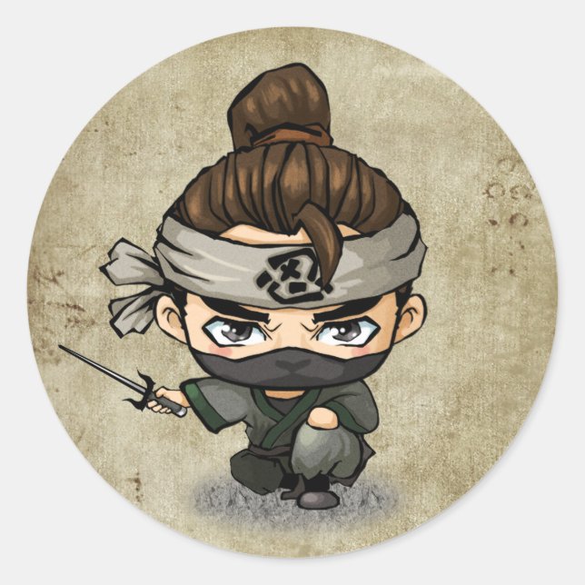 Pegatinas de Samurai y Ninja - Aoshi (Anverso)