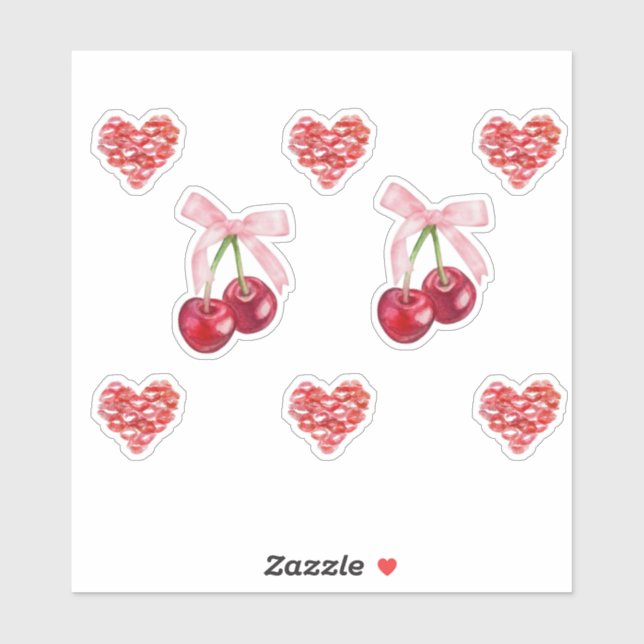 Pegatinas de San Valentín (Hoja)