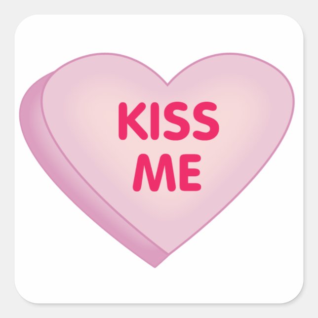 Pegatinas de San Valentín/Bésame el corazón (Anverso)