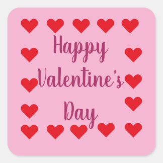 Pegatinas de SAN VALENTÍN CORAZONES ROJOS Feliz