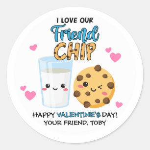 Pegatinas de San Valentín de Amistad de Galletas y