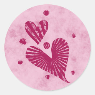 Pegatinas de San Valentín de Corazones Grunges