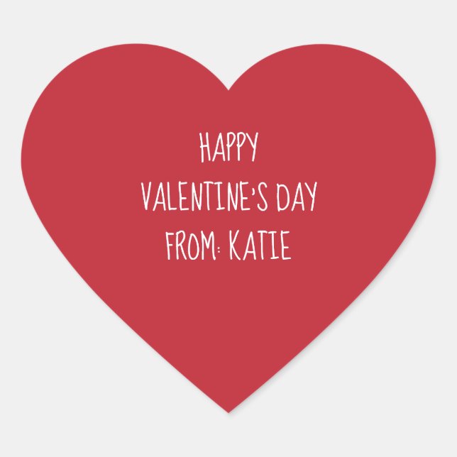 Pegatinas de San Valentín por San Valentín y favor (Anverso)