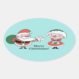 Pegatinas de Santa y Claus