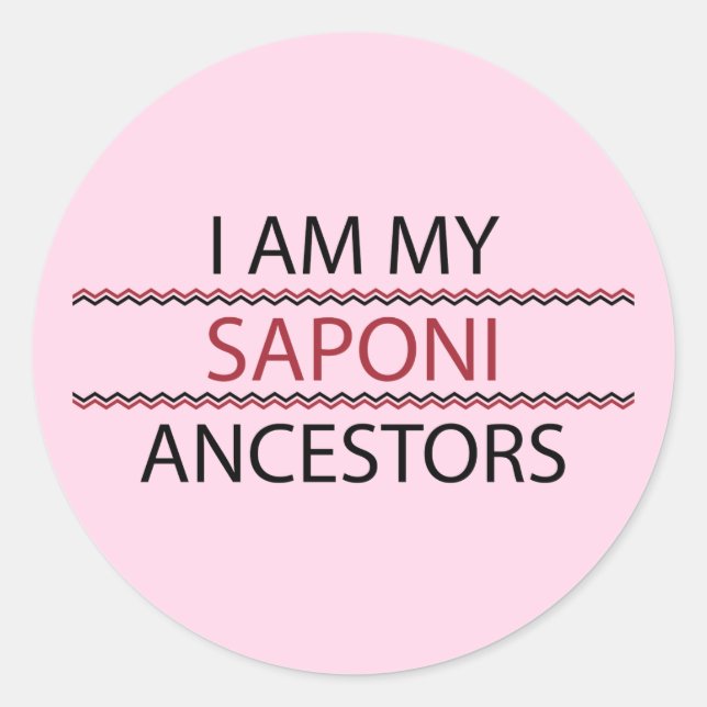 Pegatinas de Saponi Ancestors (Ronda) (Anverso)