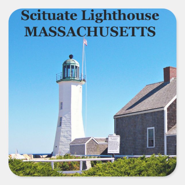Pegatinas de Scituate Lighthouse, Massachusetts (Anverso)