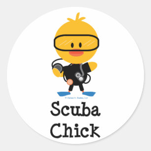 Pegatinas de Scuba Chick