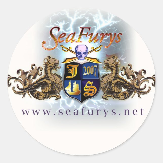 Pegatinas de SeaFurys Shield (blanco) (Anverso)