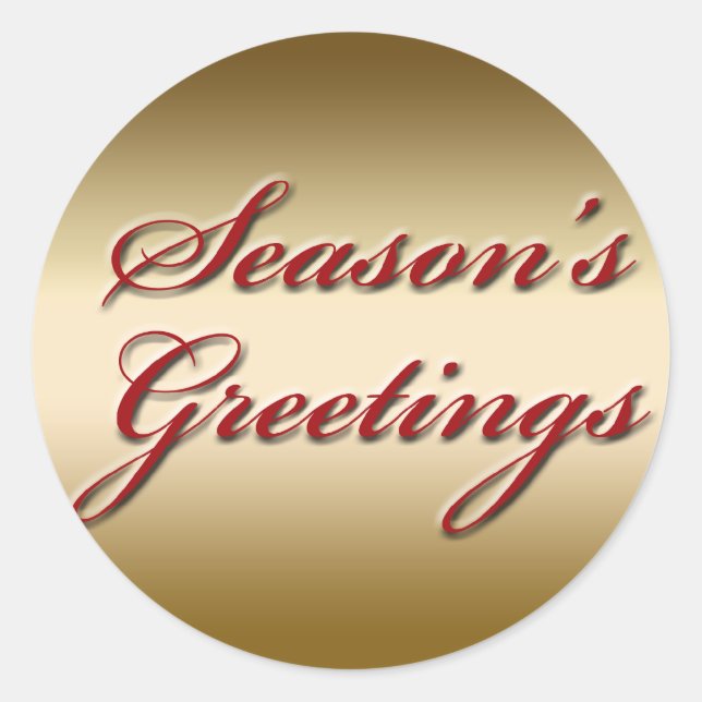 pegatinas de "Season's Greetings" (Anverso)