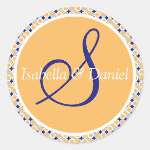 Pegatinas De Sello De Boda Monograma S