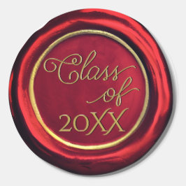 Pegatinas De Sello De Cera De Cera De Clase Rojo Y