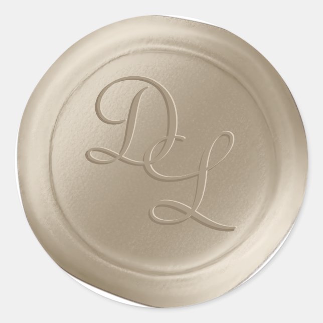 Pegatinas De Sello De Cera De Cera De Onograma Bei (Anverso)