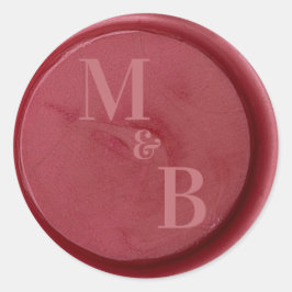 Pegatinas de sello de cera de iniciales personaliz