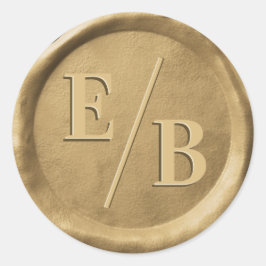 Pegatinas de sello de cera dorada para boda inicia