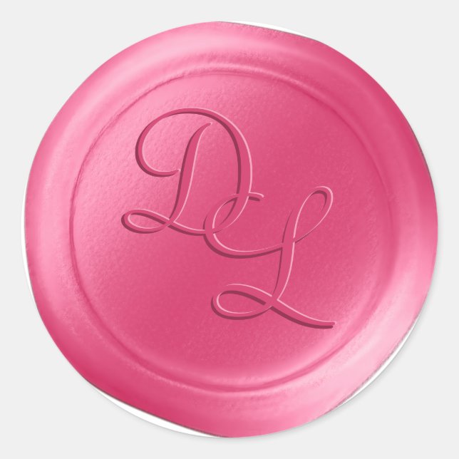 Pegatinas De Sello De Cera Monogramo De Bubblegum  (Anverso)