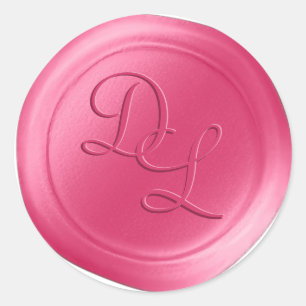 Pegatinas De Sello De Cera Monogramo De Bubblegum
